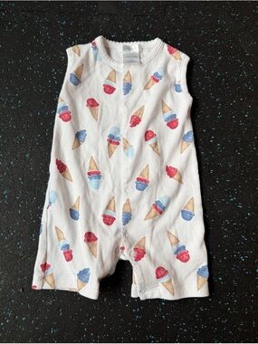 Lyda Baby Watercolor Ice Cream Baby Boy Romper 3-6 Months